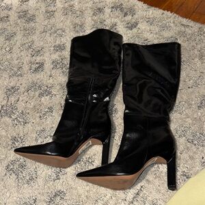 Elegant Black Knee-High Women's Boots